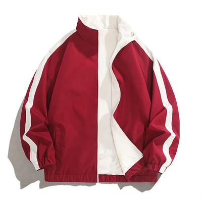 Spring New Two-sided Stand-up Collar Jacket for Men's Retro Versatile Loose Casual Coach Commuting Work Jacket