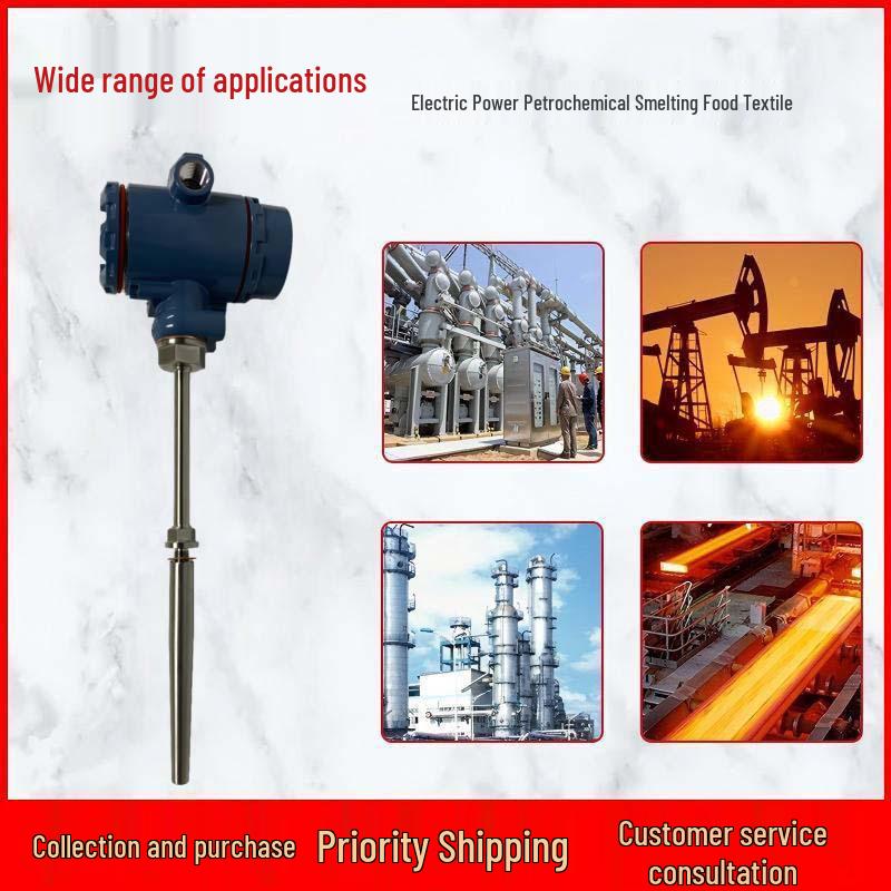 Stainless Steel Temp Transmitter with Display and Welded Protection Sleeve SBWZ-2480/241