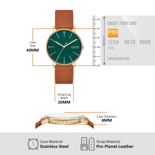 Skagen Men's SIGNATUR Three-Hand Gold-Tone Stainless Steel Watch, SKW6927