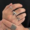 Hip-Hop Niche Liquid Metal Ring for Men, High-End Diamond-Studded Star Ring, Men's Jewelry