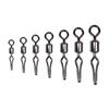 Tackle 8-Shaped Ring Swivel with Side Line Clip Fishing Swivel Fishing Connector Fishline Clamp