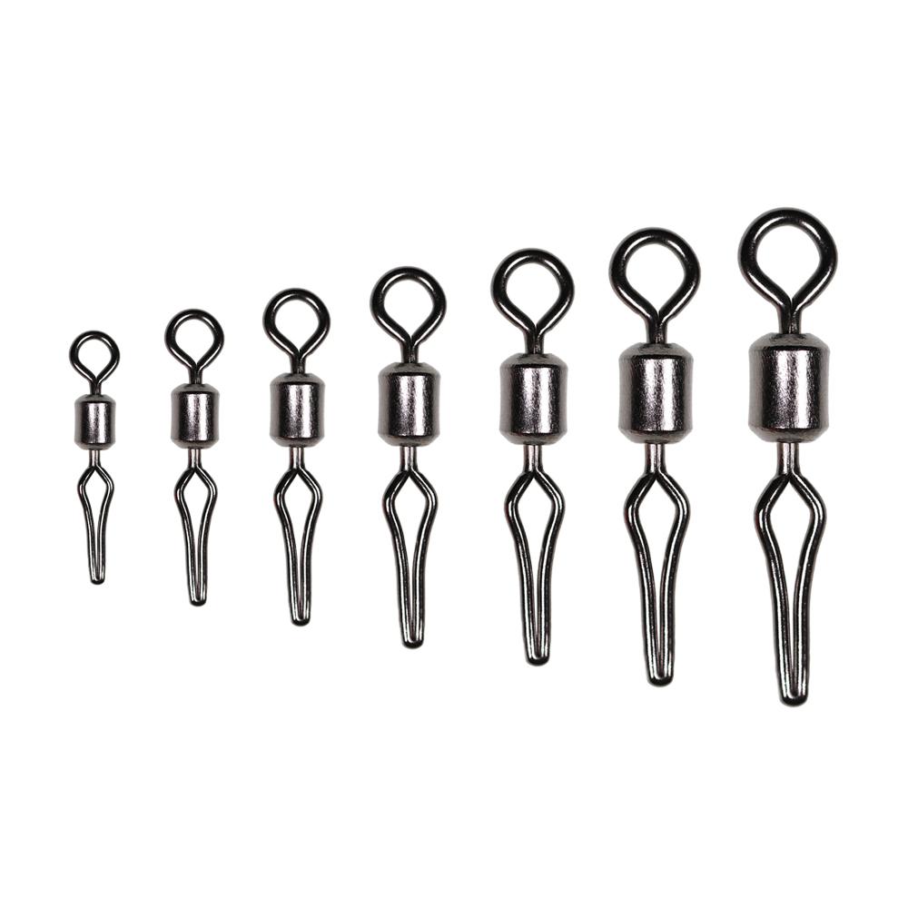 Tackle 8-Shaped Ring Swivel with Side Line Clip Fishing Swivel Fishing Connector Fishline Clamp