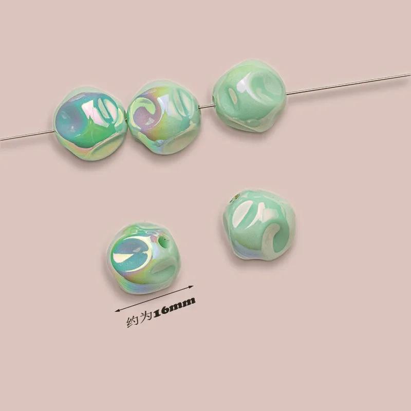 TX04 10Pcs 16mm Fig Candy Color Acrylic Beads Irregular Beads Bracelets Necklace Keychain DIY Craft Making Accessory Material