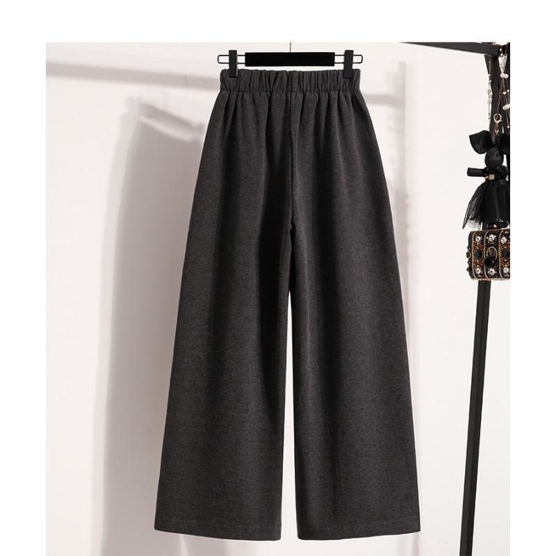 DIMANAF 2025 Autumn Winter Women Plus Size Pants New Fashion Lady Long Pants Oversized Loose Bottoms Thick