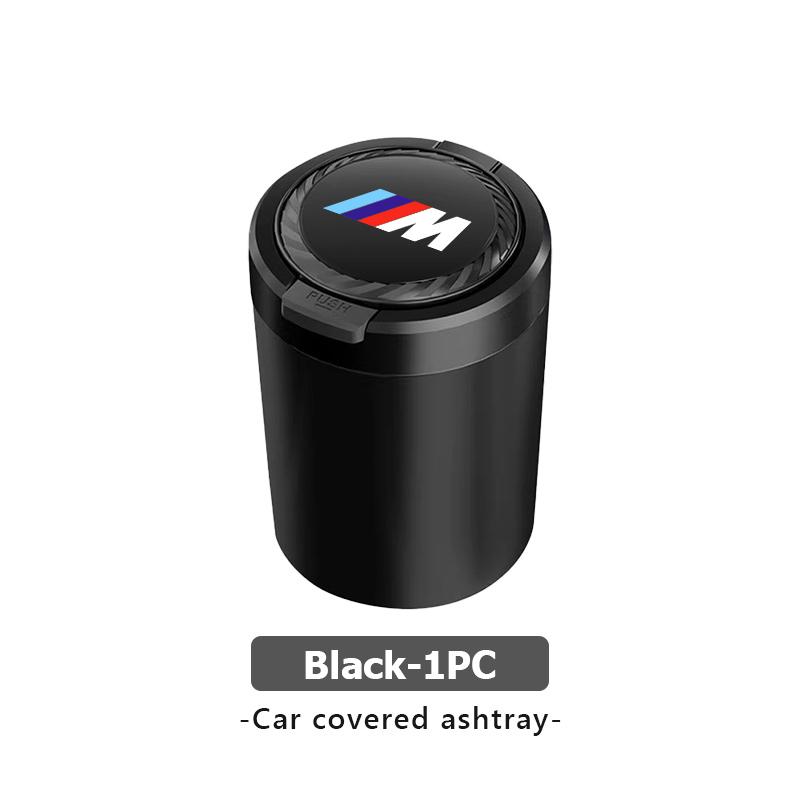 LED Light Car Cigarette Ashtray Cup With Lid Garbage Coin Storage For BMW M 1 3 4 5 6 7 Series X1 X3 X4 X5 G20 G38 F48 E36 E39 qasd3