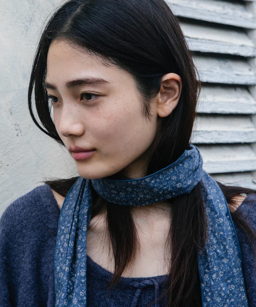 OHESHIO Soft Alpaca Layered U-Neck Knit, Lavender