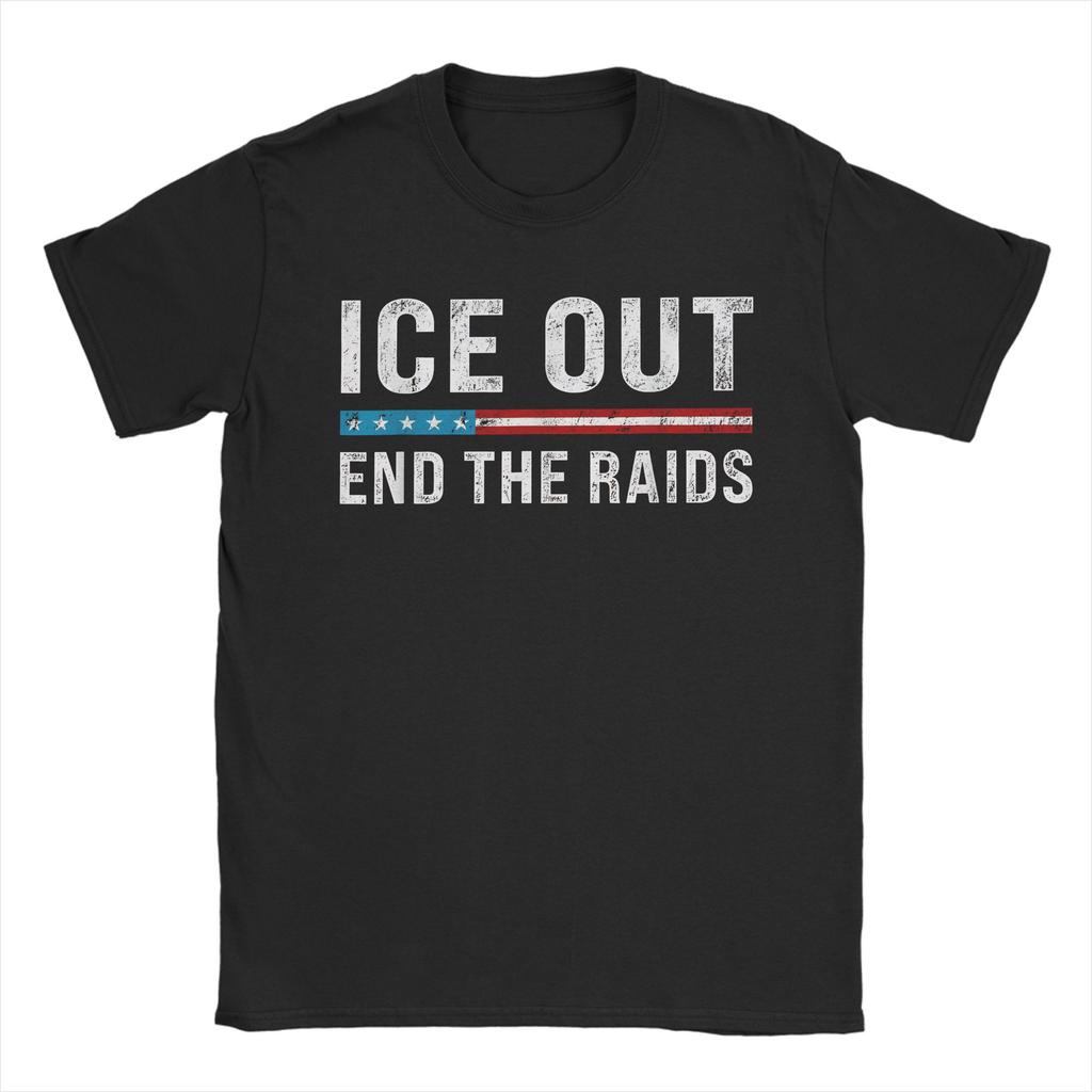 Unisex Unisex Print Ice Out Anti Ice Minneapolis Abolish Ice Tee T Shirt Cotton Tshirts Clothing