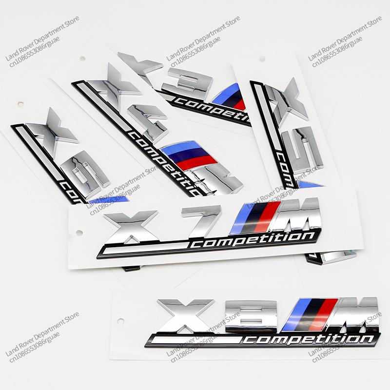 TA01-Pentru BMW X1M X2M X3M Negru Lucios COMPETITION Emblema Subliniată Insignă Portbagaj X4M X5M X6M ABS X7M X8M Accesorii Tuning Auto
