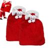 Creative Santa Claus Gift Bag Huge Candy Bag Xmas Decoration Plush Storage Pouch  New Year