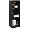 Bookshelf Room Divider Black 36x33x110 cm Solid Pine Wood