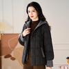 Ke Bei Er Women's Elegant Wool Blend Hooded Short Down Jacket
