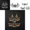 Fashionable Simulated Turquoise Decor Multi Layer Chain Design Women Headwear For Travel Souvenirs