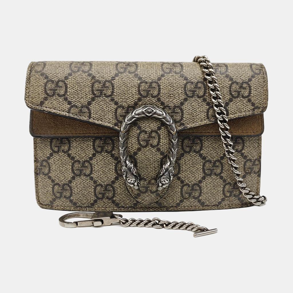 [Pre-Owned] Gucci Dionysus GG Supreme Super Mini Bag 'Beige' - Good #5P7LE1