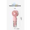 Portable Mini Misting Fan with Cord - USB Rechargeable - Pocket Size - Rotating Fan for Travel Kids Women - Summer Gift for School Office