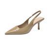 French Fairy High Heel Pumps Pointed Toe Stiletto Sandals Female Spring New Arrival Fashion Elegant Socialite Back Emp Shoes