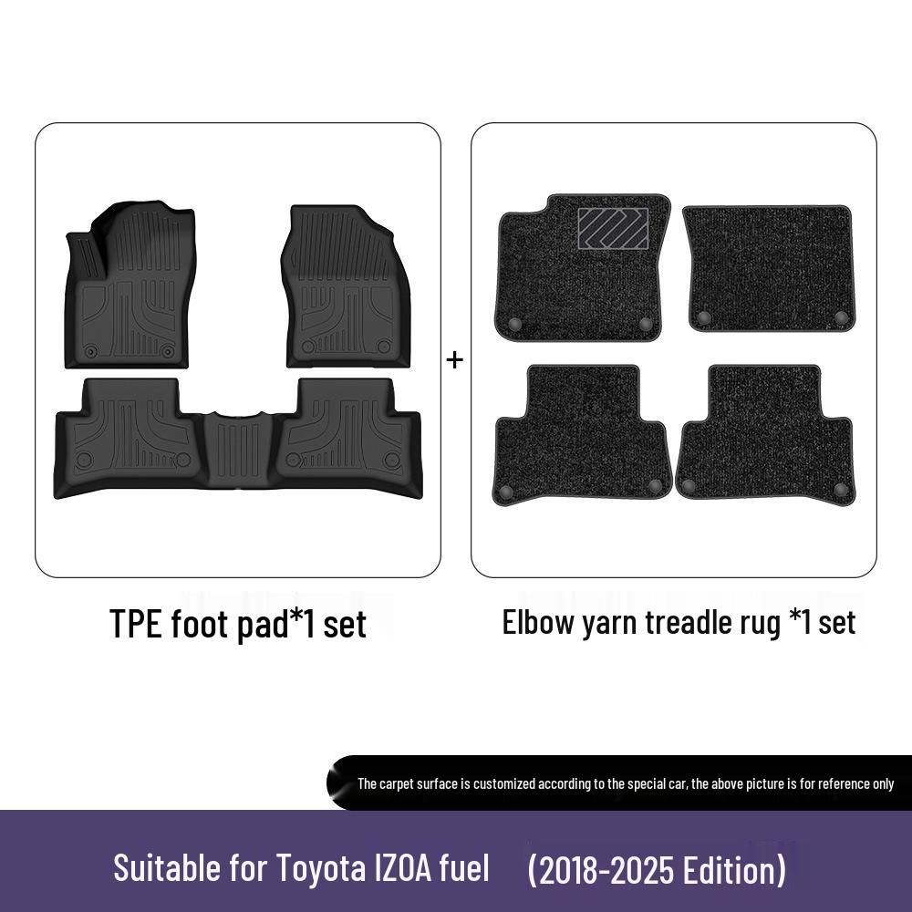 TPE Floor Mats for 2018-2025 Toyota IZOA - Anti-Slip, Wear-Resistant