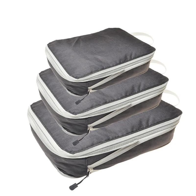 3Pcs Folding Travel Organizer Storage Bags Luggage Underwear Shoes Suitcase Pouch Cube With Zipper Room Organizer Pack Products
