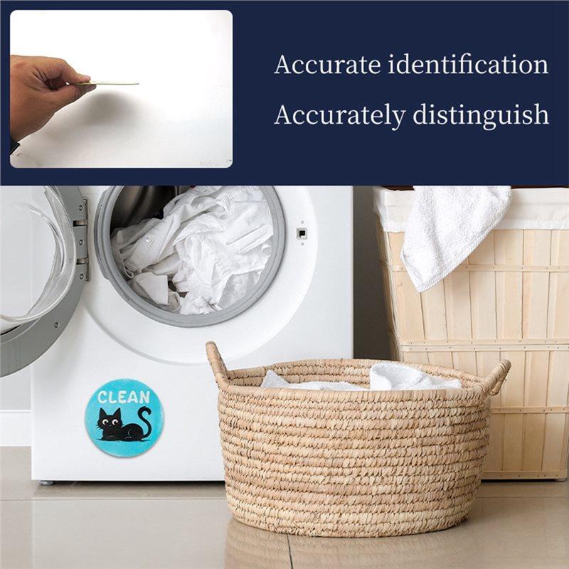 2025 Trend Double Sided Reversible Magnetic Clean Dirty Sign For Cats- 2 Pcs Funny Cat Dishwasher Flip Magnet Boards For Kitchen