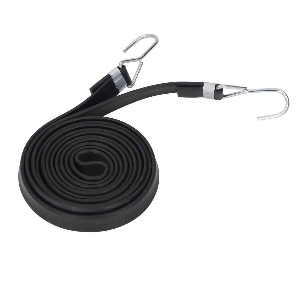 10Pcs Bungee Strap 2cm Width Black High Elasticity Heavy Duty Bungee Cords with Hook for Outdoor Activities