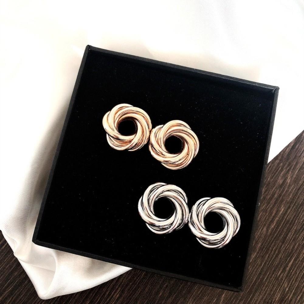 Light Luxury Irregular Earrings Fashion Jewelry Geometric Circle Earrings Women