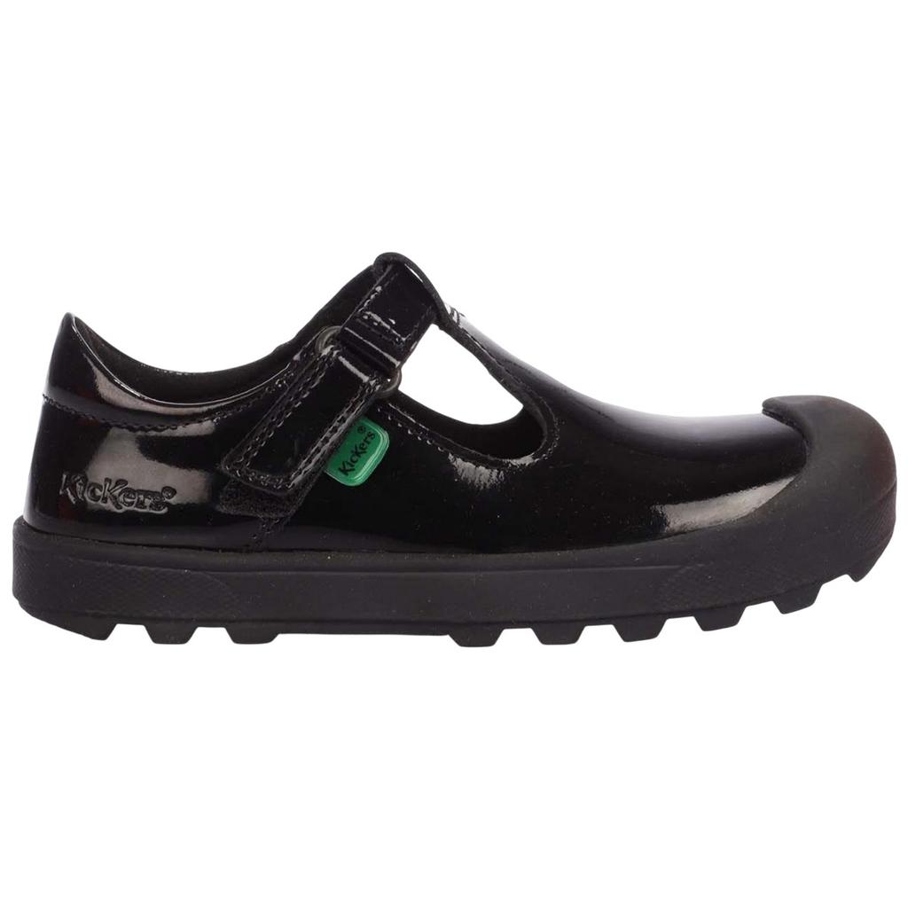 Kickers Dětské/Dětské Plunk Potahované Kožené T-Bar Školní Boty