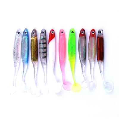10PCS Soft Plastic Swimbait Paddle Tail Shad Lure Soft Bass Shad Návnada Shad Minnow Paddle Tail Swim Návnada pro ocasy pstruhy Walleye Crappie