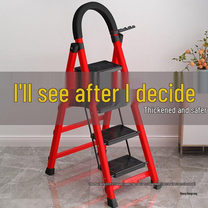 Niemiecka Bardzo Gruba Stal Węglowa Składana Drabina Stopniowa A-Frame Teleskopowa Wielofunkcyjna Wewnętrzna