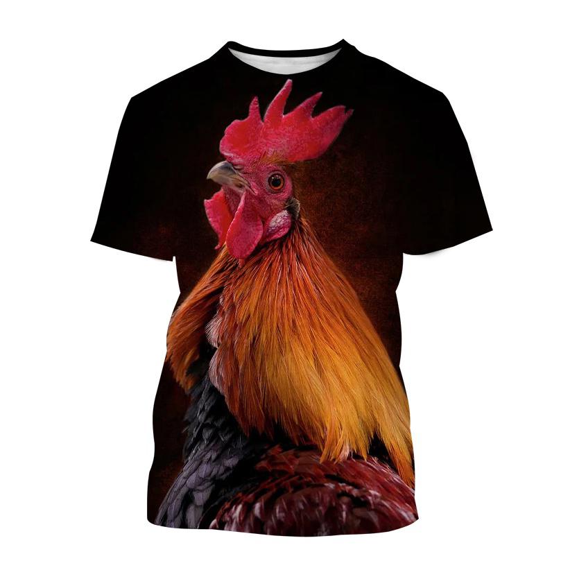 

Футболка з принтом Rooster Art Trend для чоловіків, повсякденний одяг, модні 3d-стилі Harajuku, вуличні футболки S