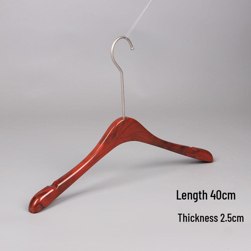 Stylish Non-Slip Imitation Jade Hangers: Wood Grain Finish for Men's & Women's High-End Clothing