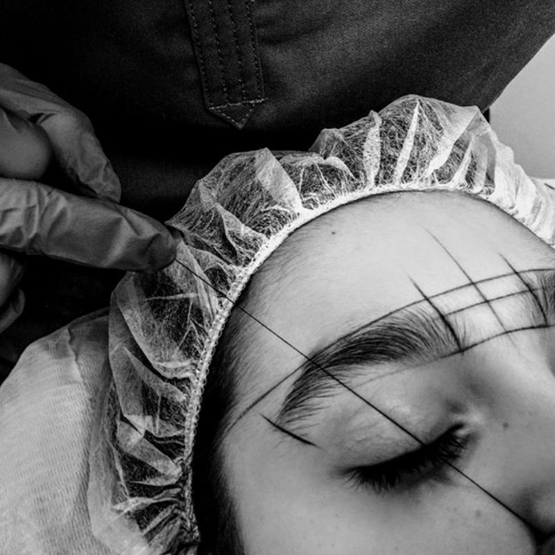 Mapping Pre-Ink String For Microblading Eyebow Make Up Dyeing Liners Thread