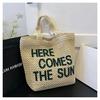 New Style Large Capacity Embroidered Straw Tote Bag