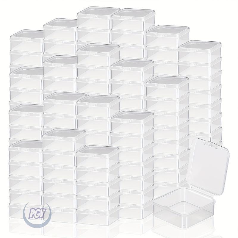 300er Pack Großpackung Klare Kunststoff-Aufbewahrungsboxen mit Deckeln Transparenter Behälter Schmuckperlen Ohrringe Bastelartikel Kleinigkeiten Organizer-Boxen