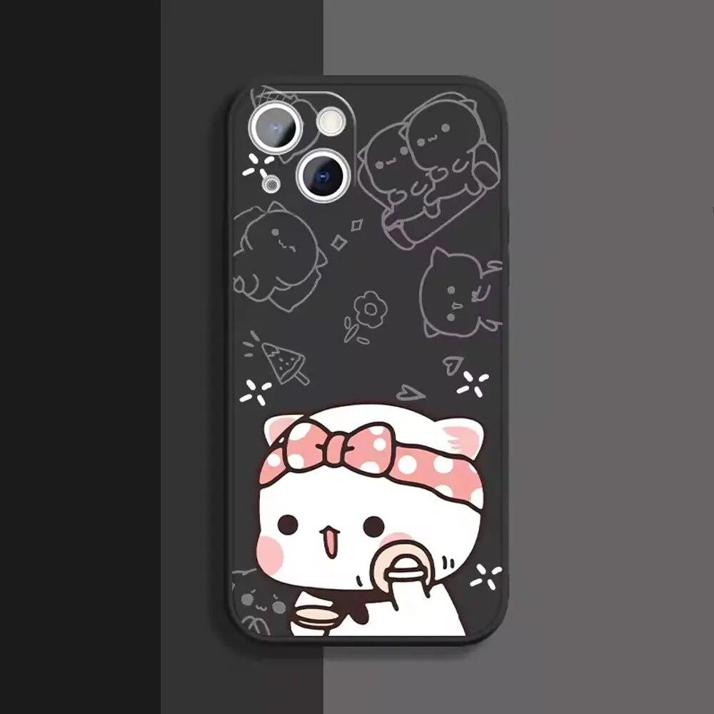 Animation Fashion Soft Lovely Phone For Iphone XS 7 Plus 6 14 Max X 12 13 11 6s 8 Mini Pro XR Silicone Silicon TPU Straight Soft Case Cover