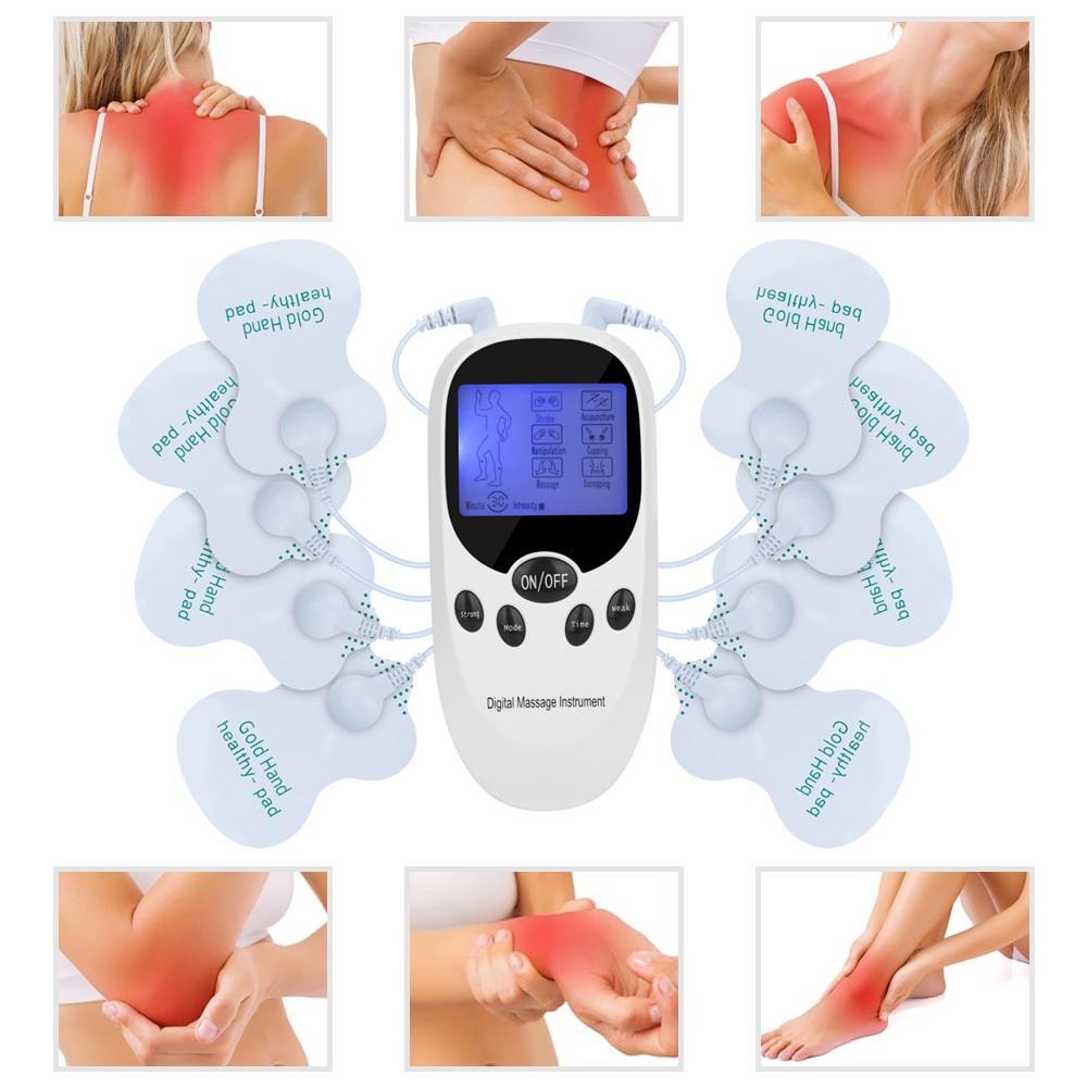2-Channel Electric Stimulation Pulse Muscle Massager Machine Therapy Pain Relief