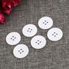 50Pcs 23Mm White Round 4 Hole Resin Buttons Sewing Craft Supplies for Scrapbooking Embellishments Jewelry Making Knitting DIY