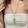 Stilvolle Punk-Schlüsselbein-Kette mit Kreuz-Anhänger Stabile Legierung Retro-Stile Modeaccessoire