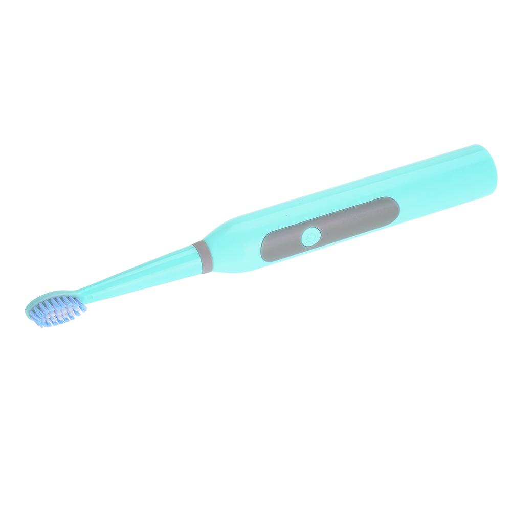 Electric Tooth Brush Battery Sonic Waterproof Replacement Brush Head Teeth Cleaning Tool Blue