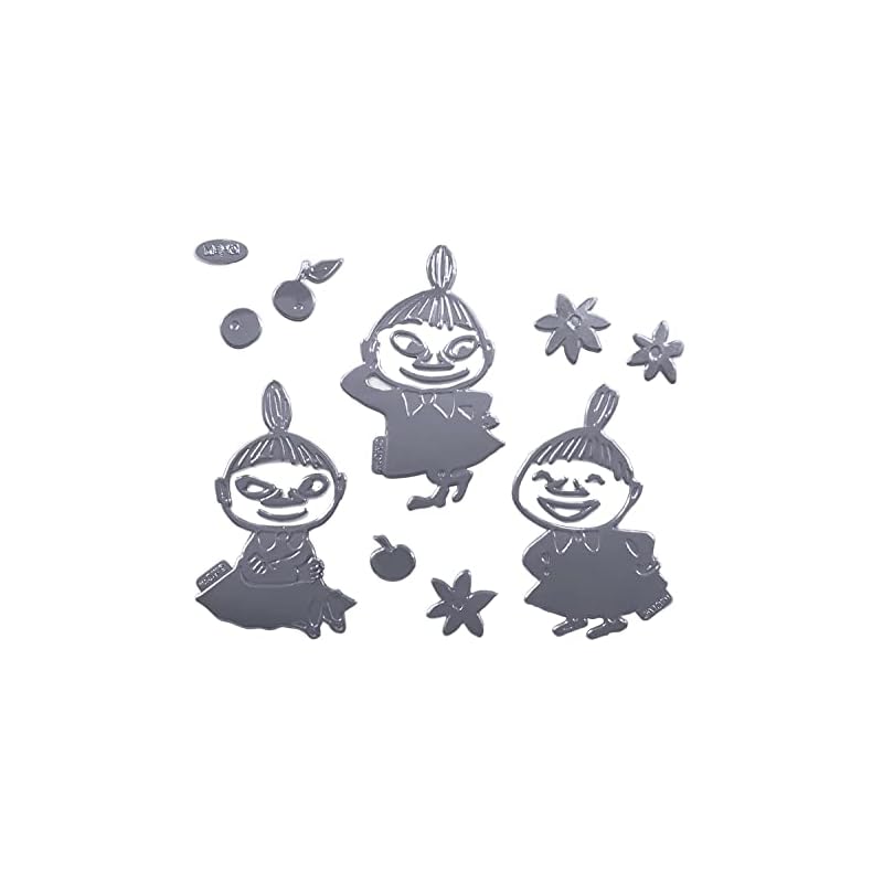 MEIHO MOOMIN Little My Emblem Sticker, Large, Silver, FS074