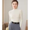 Women's High-Quality Cashmere Knit Base Layer Top - Long Sleeve, Tight-Fit, Warm & Soft Sweater for Autumn/Winter