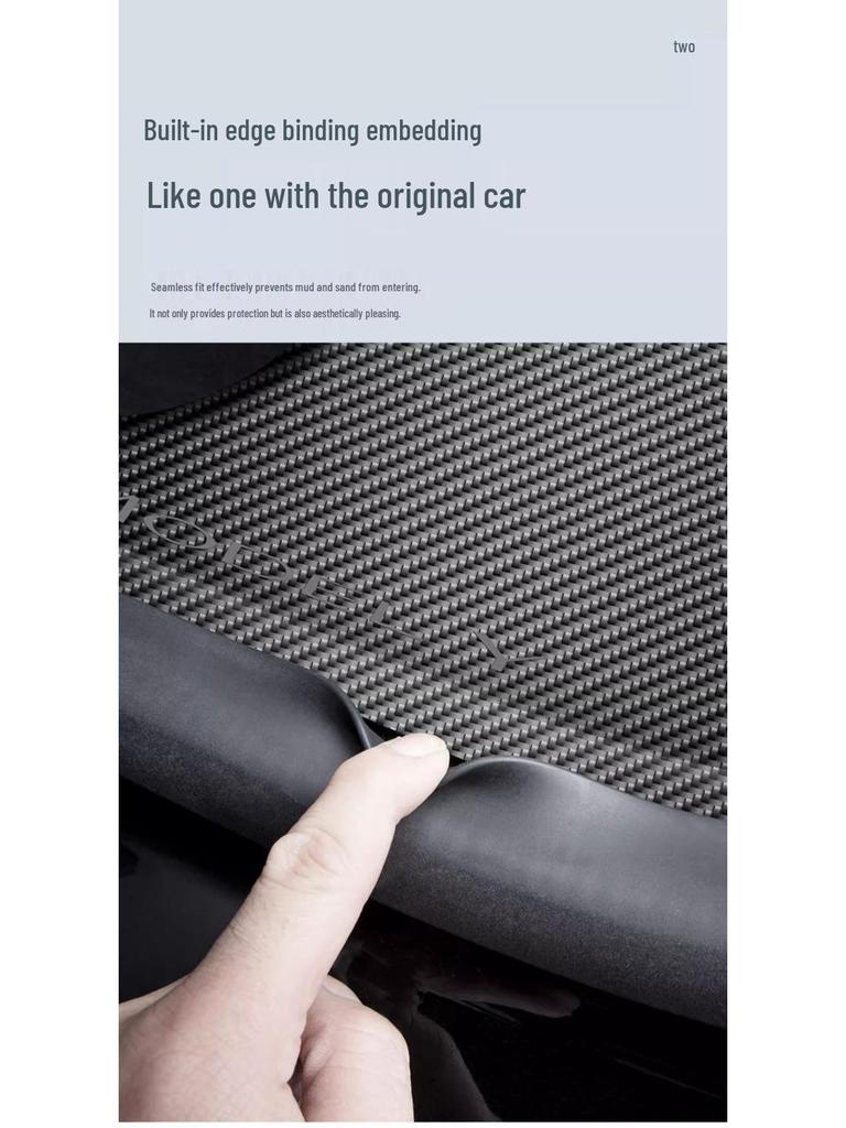 Tesla Model Y Carbonfaser Sitz-Trittschutz für vorne und hinten