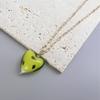 Delicate Glass Pendant Charm Choker Necklace Elegant Collar Chain Fashionable Neckwear Gift Jewelry for Girls Lady