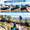 Bicycle Handlebar Grips, Water Ripple Dual-Open Rubber, Fits 2.22-2.54cm Bars, 1 Pair with Dust Plugs