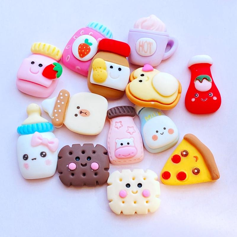 20 Stück Neue Süße Harz Mini Gemischte Cartoon Eiscreme Serie Flache Rückseite Cabochon Scrapbook Kawaii DIY Verzierungen Zubehör L52