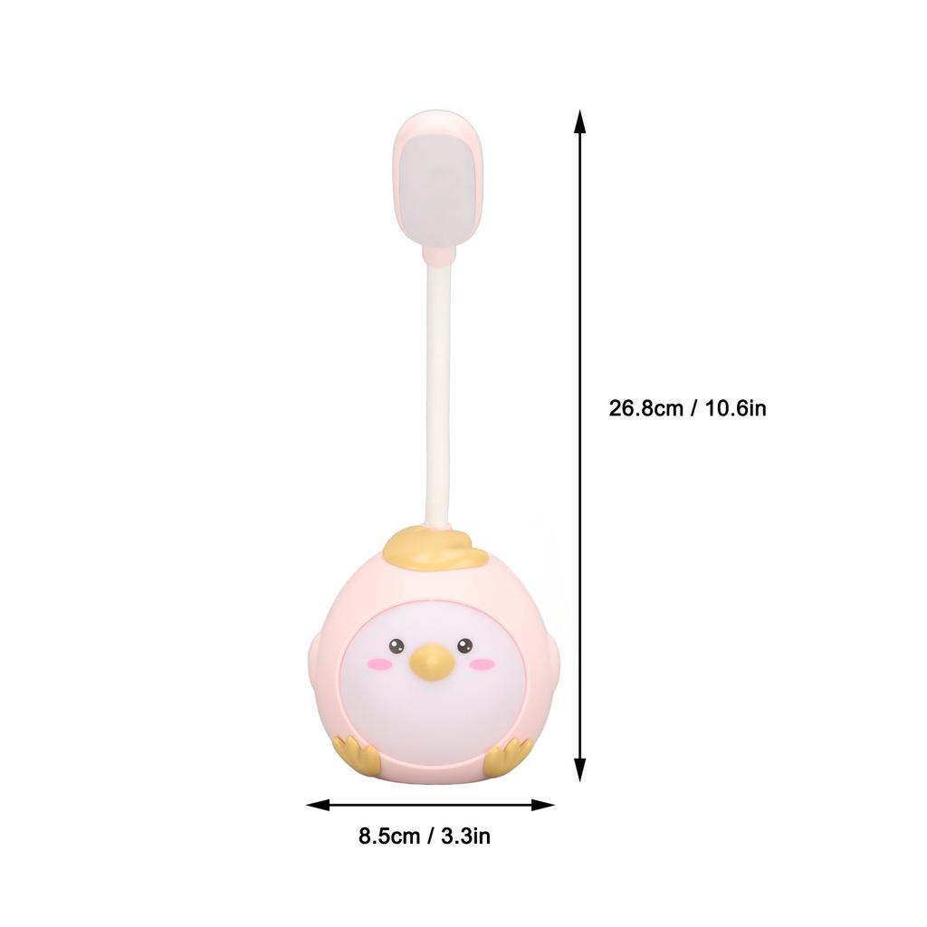 LED Desk Lamp USB Charging Eye   Flexible Color Night Light with Cute Chicken Base