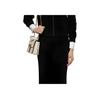 Pinko Pink Letter Embroidered Split Fitted Knit Maxi Skirt Women Skirts PAF253238051