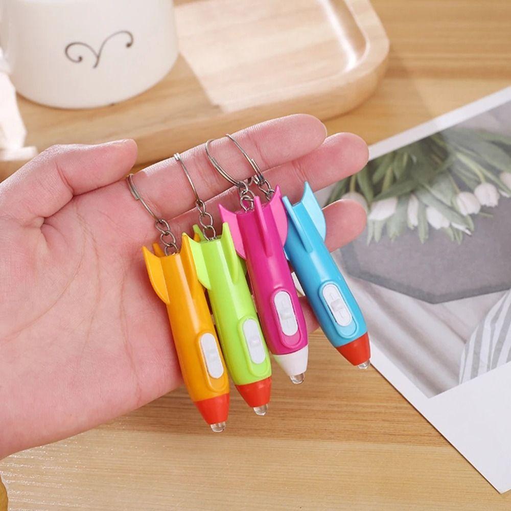10pcs Bright Flashlight Keychain Mini LED Keychain Portable Kids Flashlights  Camping