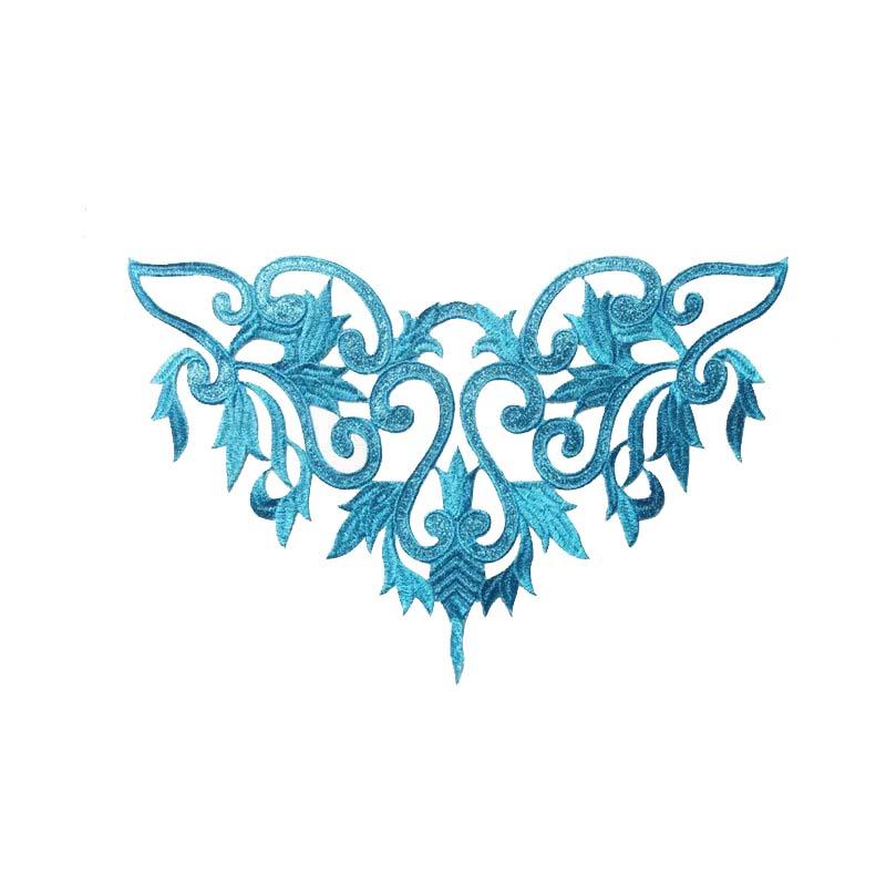 Diy Performance Clothing Decorative Iron-on Patch Sticker Embroidery Gold Silver Thread Yarn Costume Dress Geometric Applique