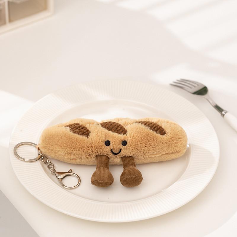 Cup Coffee Teapot Baguette Cinnamon Roll Baguette Plush Toys Short Fabric Kids