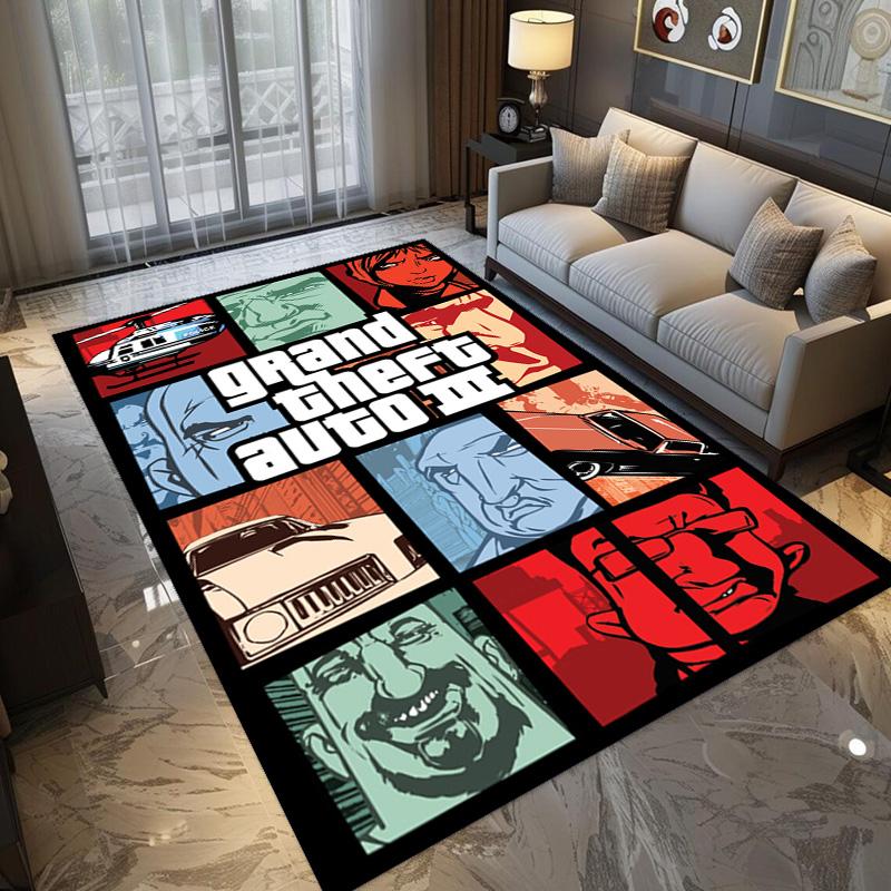 Vibes Vice City carpet printing Home Decor Art Protective pad Bathroom mat