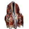 Autumn And Winter Color Matching Magnolia Flower Imitation Cashmere Scarf Women'S Winter Versatile Temperament Scarf To Keep Out The Cold Shawl